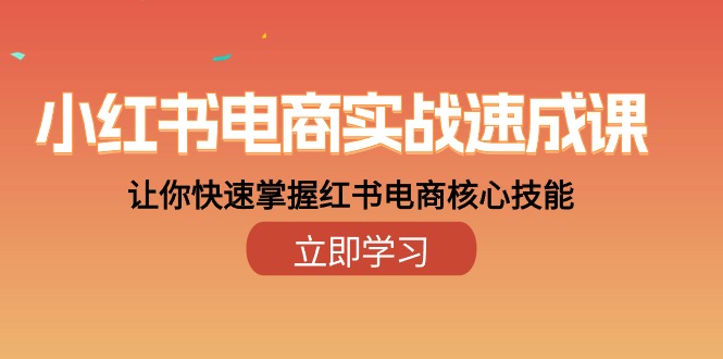 小红书电商实战速成课，让你快速掌握红书电商核心技能（28课）-东升网创