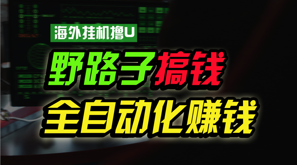 海外挂机撸U新平台，日赚8-15美元，全程无人值守，可批量放大，工作室内部项目！-东升网创