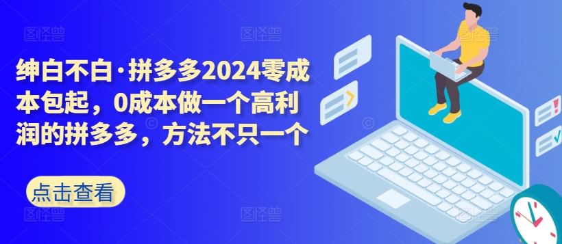 拼多多2024零成本包起，0成本做一个高利润的拼多多，方法不只一个-东升网创