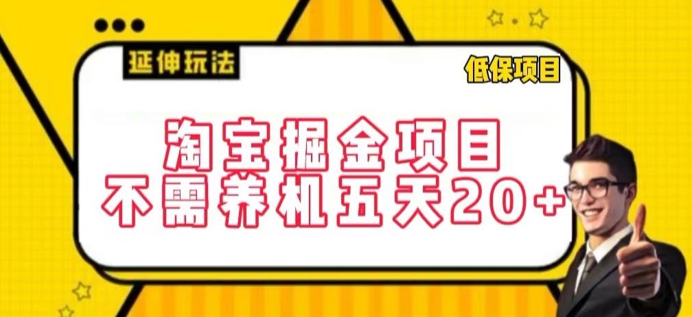 淘宝掘金项目，不需养机，五天20+，每天只需要花三四个小时【揭秘】-东升网创