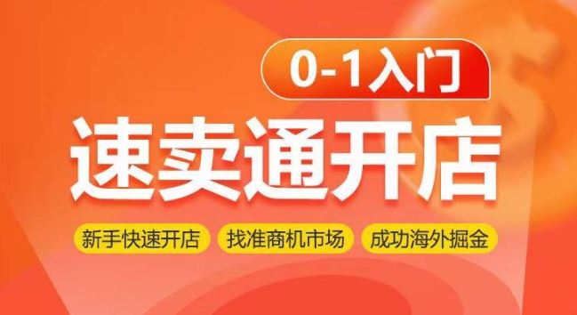 速卖通开店0-1入门，新手快速开店 找准商机市场 成功海外掘金-东升网创