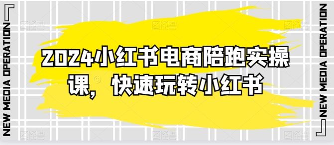 2024小红书电商陪跑实操课，快速玩转小红书，超过20节精细化课程-东升网创