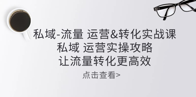 私域流量运营&转化实操课：私域运营实操攻略，让流量转化更高效-东升网创