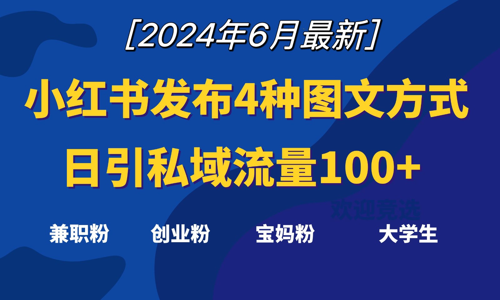 小红书发布这4种图文，就能日引私域流量100+-东升网创