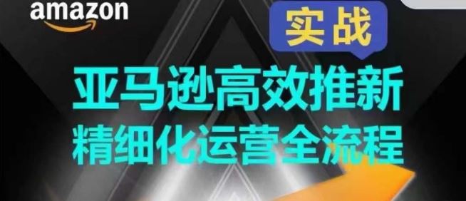 亚马逊高效推新精细化运营全流程，全方位、快速拉升产品排名和销量!-东升网创