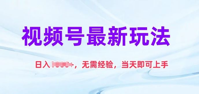 视频号最新玩法，日入1k+，无需经验，当天即可上手【揭秘】-东升网创