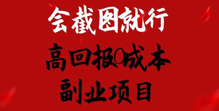 会截图就行，高回报0成本副业项目，卖离婚模板一天1.5k+【揭秘】-东升网创