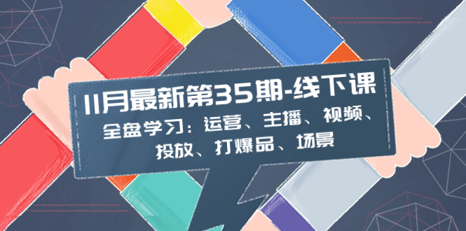 （8314期）11月最新-35期-线下课：全盘学习：运营、主播、视频、投放、打爆品、场景-东升网创