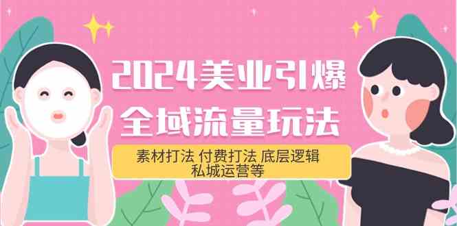 （9867期）2024美业-引爆全域流量玩法，素材打法 付费打法 底层逻辑 私城运营等(31节)-东升网创