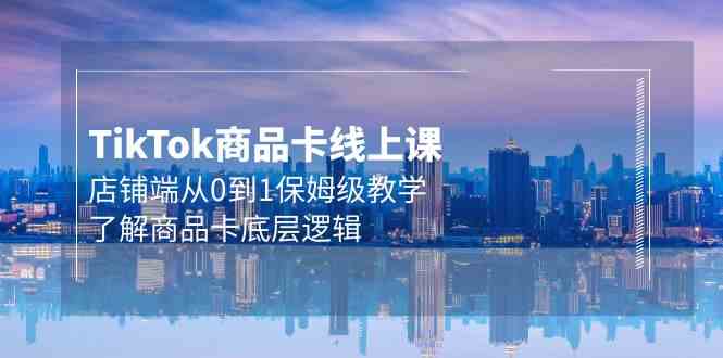 （9843期）Tk商品卡线上课，店铺端从0到1保姆级教学，了解商品卡底层逻辑（20节）-东升网创