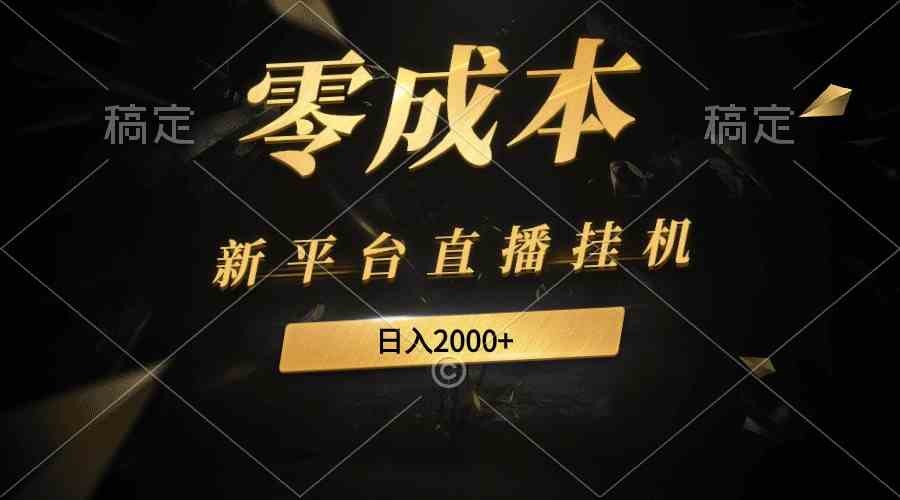 （9841期）新平台直播挂机最新玩法，0成本，不违规，日入2000+-东升网创