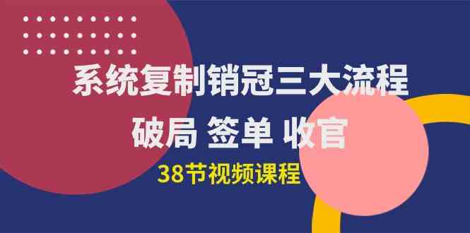 （10171期）系统复制 销冠三大流程，破局 签单 收官（38节视频课）-东升网创