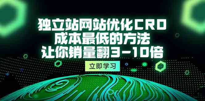 （10173期）独立站网站优化CRO，成本最低的方法，让你销量翻3-10倍（5节课）-东升网创