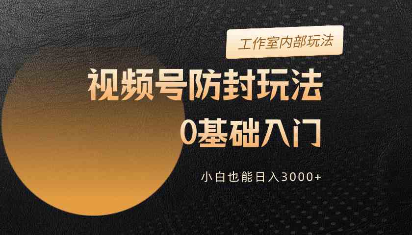 （10107期）2024视频号升级防封玩法，零基础入门，小白也能日入3000+-东升网创