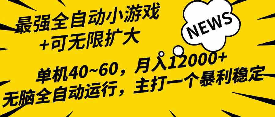 （10046期）2024最新全网独家小游戏全自动，单机40~60,稳定躺赚，小白都能月入过万-东升网创