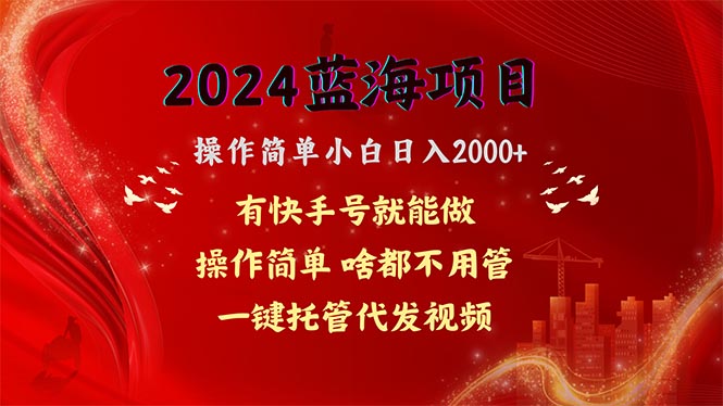 （10693期）2024蓝海项目，网盘拉新，操作简单小白日入2000+，一键托管代发视频，…-东升网创