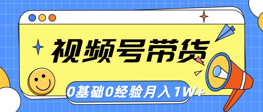 （10723期）视频号轻创业带货，零基础，零经验，月入1w+-东升网创