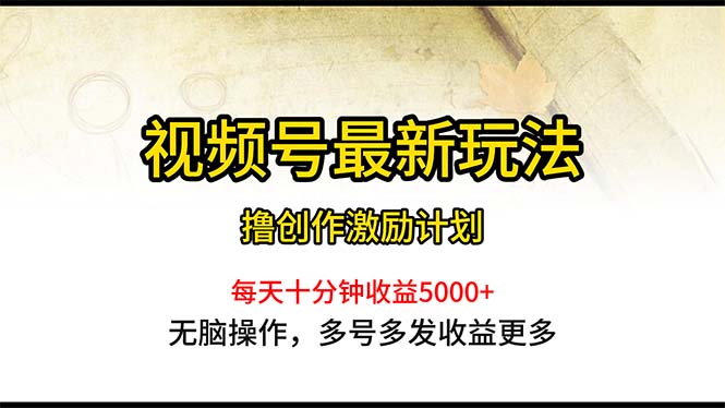 （10591期）视频号最新玩法，每日一小时月入5000+-东升网创