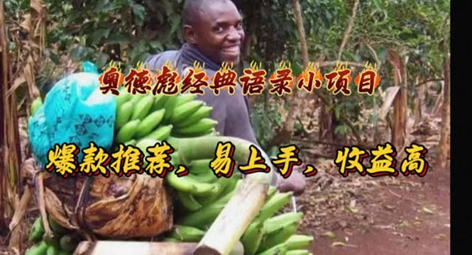 （11030期）奥德彪经典语录小项目，爆款推荐，易上手，收益高-东升网创