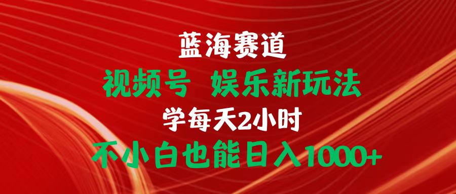（10818期）蓝海赛道视频号 娱乐新玩法每天2小时小白也能日入1000+-东升网创