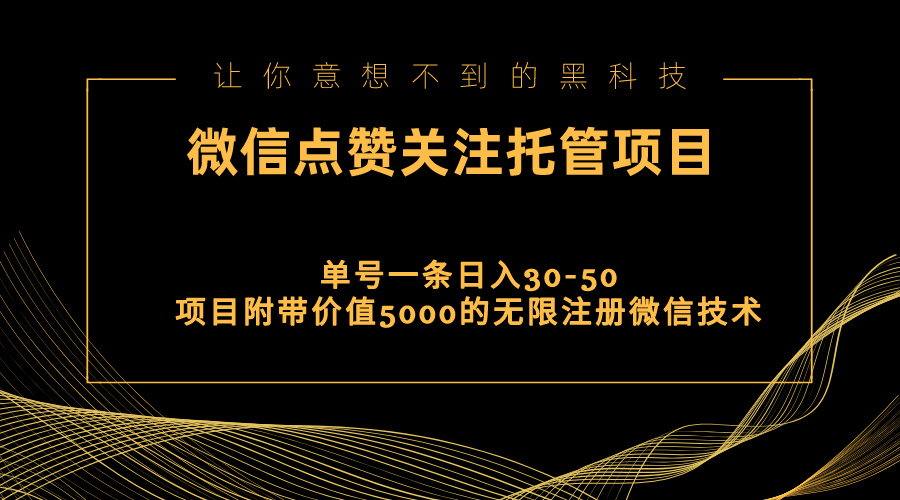 （11177期）视频号托管点赞关注，单微信30-50元，附带价值5000无限注册微信技术-东升网创