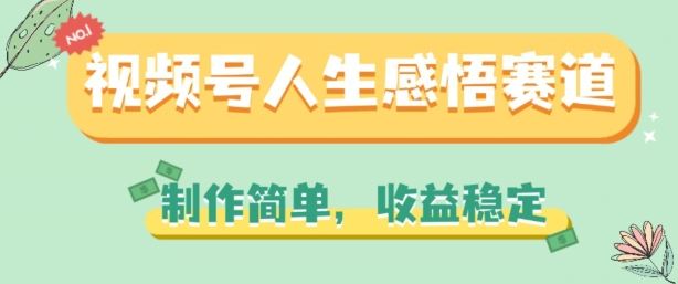 视频号人生感悟赛道，制作简单，收益稳定【揭秘】-东升网创