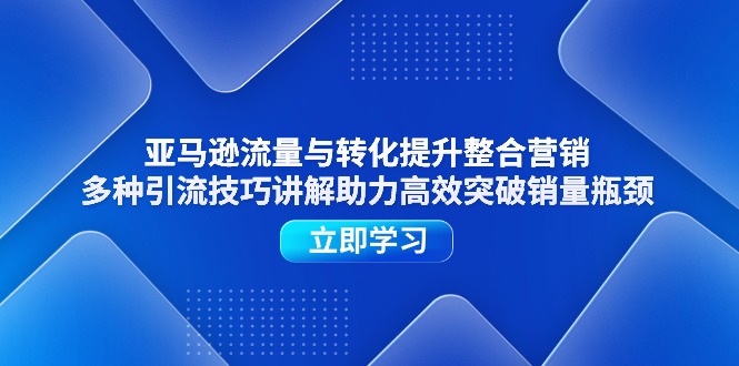 （11335期）亚马逊流量与转化提升整合营销，多种引流技巧讲解助力高效突破销量瓶颈-东升网创