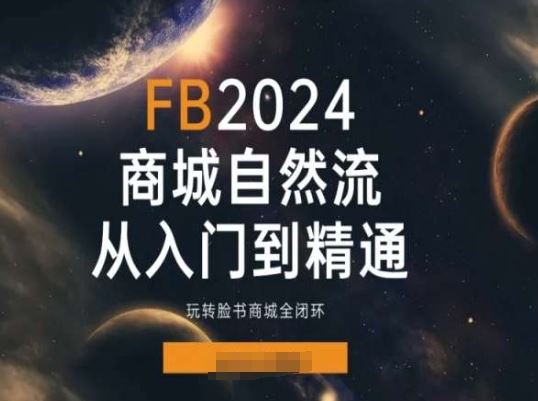 2024Faceboo商城自然流(从入门到精通)，玩转脸书商城全闭环-东升网创