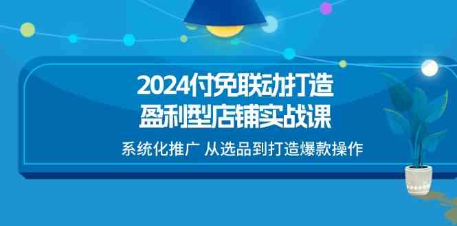 2024付免联动打造盈利型店铺实战课，系统化推广 从选品到打造爆款操作-东升网创