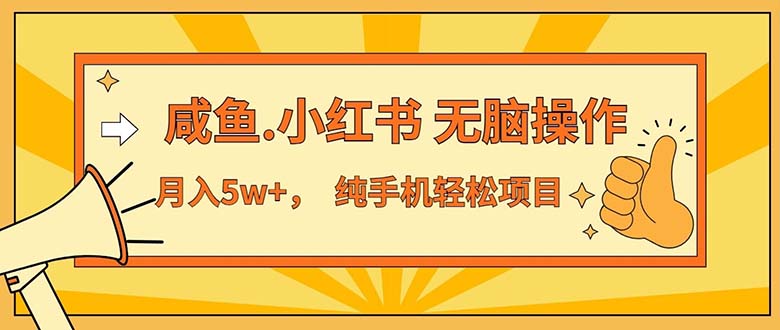 （11524期）2024最赚钱的项目，咸鱼，小红书无脑操作，每单利润500+，轻松月入5万+…-东升网创