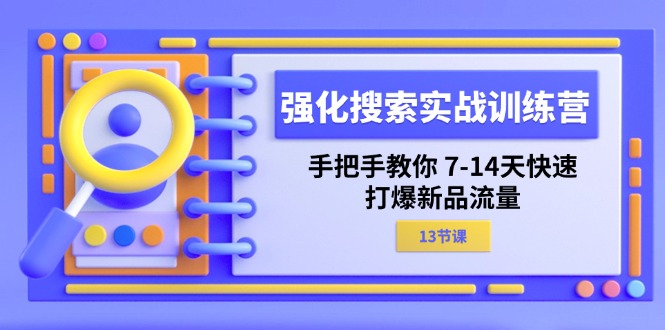 （11557期）强化 搜索实战训练营，手把手教你 7-14天快速-打爆新品流量（13节课）-东升网创