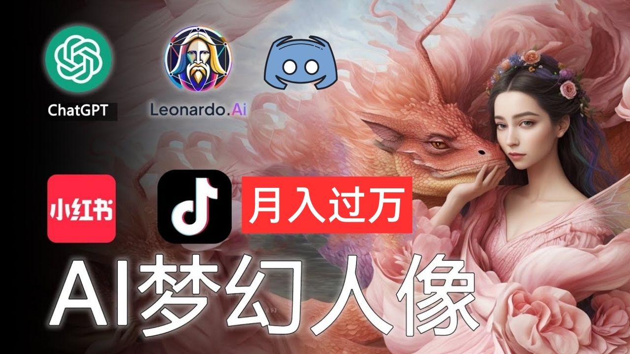 （11575期）AI摄影梦幻人像：零基础也能月入过万的秘密-东升网创