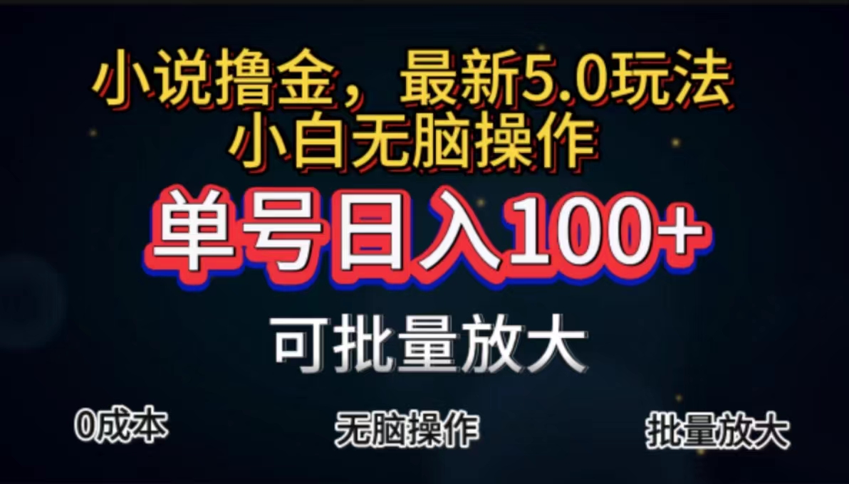 （11651期）全自动小说撸金，单号日入100+小白轻松上手，无脑操作-东升网创