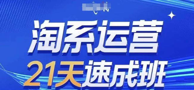 淘系运营21天速成班(更新24年7月)，0基础轻松搞定淘系运营，不做假把式-东升网创