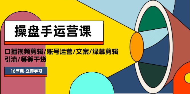 （11803期）操盘手运营课程：口播视频剪辑/账号运营/文案/绿幕剪辑/引流/干货/16节-东升网创