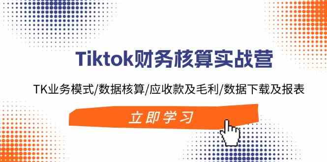 Tiktok财务核算实战营：TK业务模式/数据核算/应收款及毛利/数据下载及报表-东升网创