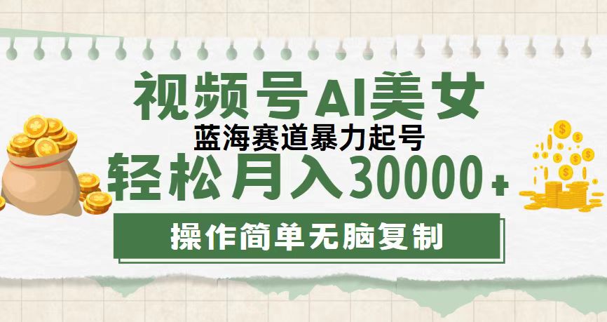 （12087期）视频号AI美女跳舞，轻松月入30000+，蓝海赛道，流量池巨大，起号猛，无…-东升网创