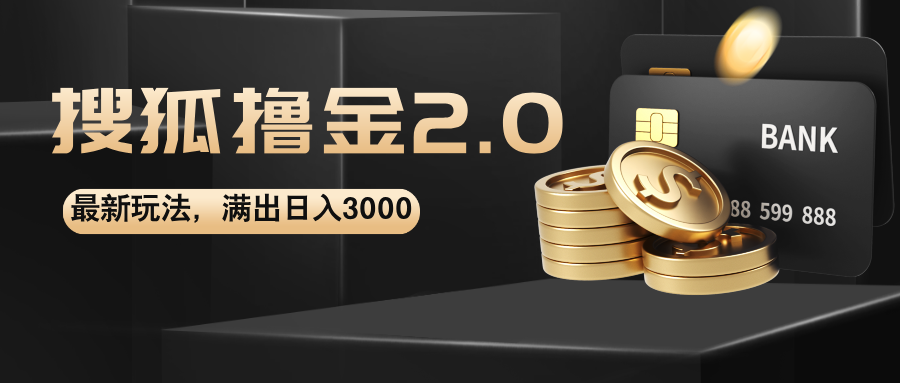 （12212期）搜狐撸金2.0最新玩法，无脑日入3000+，可无限扩大-东升网创
