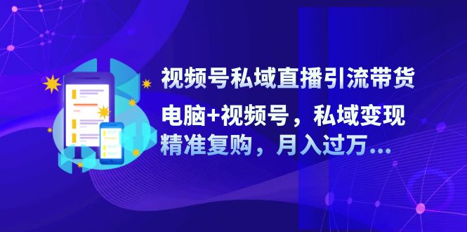 （12249期）视频号私域直播引流带货：电脑+视频号，私域变现，精准复购，月入过万…-东升网创