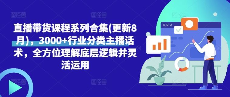 直播带货课程系列合集(更新8月)，3000+行业分类主播话术，全方位理解底层逻辑并灵活运用-东升网创