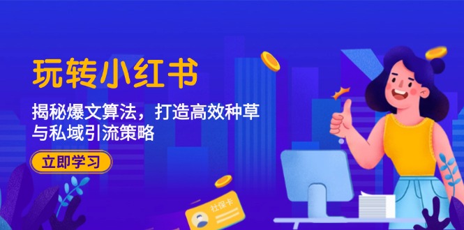 玩转小红书：揭秘爆文算法，打造高效种草与私域引流策略-东升网创