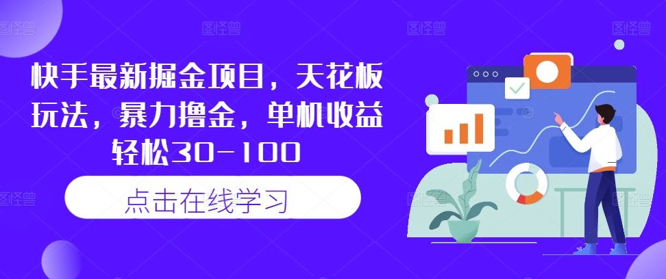 快手最新掘金项目，天花板玩法，暴力撸金，单机收益轻松30-100-东升网创