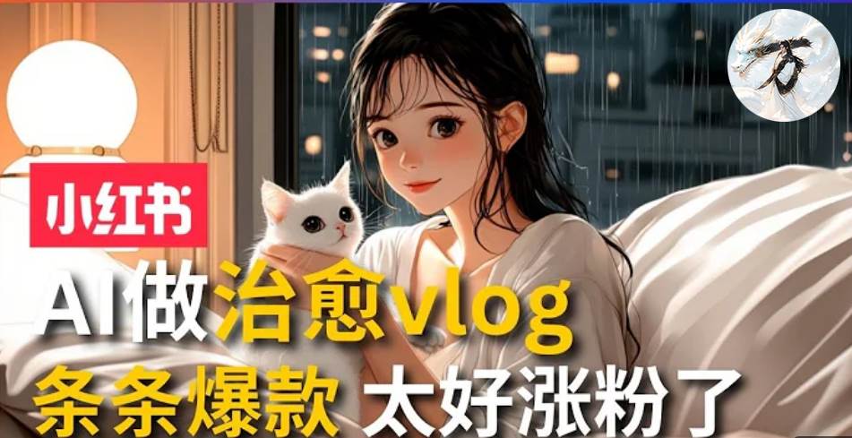 （13172期）AI治愈系vlog动画视频，小红书1个月轻松涨粉破万，商单报价1500+日入2000+-东升网创