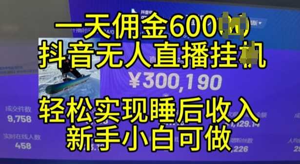 2024年11月抖音无人直播带货挂JI，小白的梦想之路，全天24小时收益不间断实现真正管道收益【揭秘】-东升网创