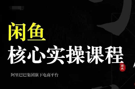 2024闲鱼核心实操课程，从养号、选品、发布、销售，教你做一个出单的闲鱼号-东升网创