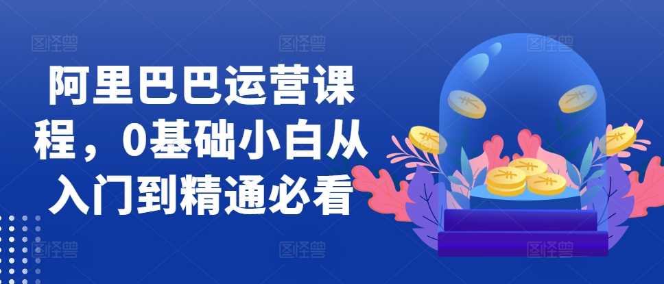 阿里巴巴运营课程，0基础小白从入门到精通必看-东升网创