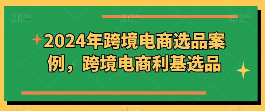 2024年跨境电商选品案例，跨境电商利基选品（更新11月）-东升网创