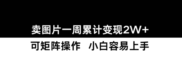 小红书【卖图片】一周累计变现2W+小白易上手-东升网创