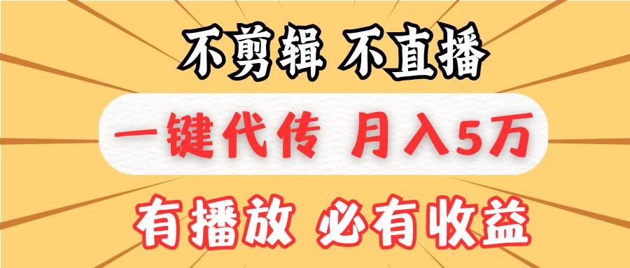 （13555期）不剪辑不直播，一键代发，月入5万懒人必备，我出视频你来发-东升网创