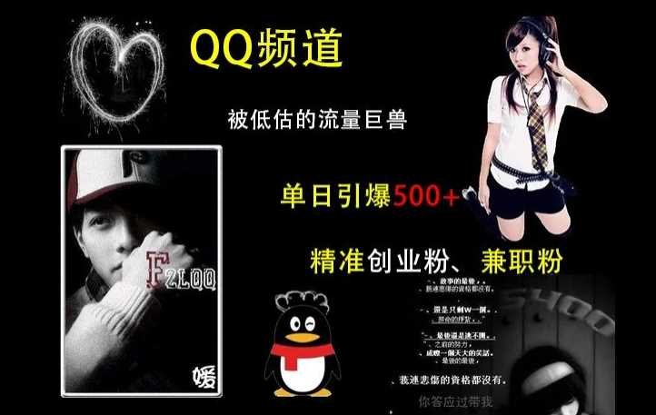 QQ频道：被低估的流量巨兽，单日引爆500+精准创业粉、兼职粉的引流秘籍-东升网创